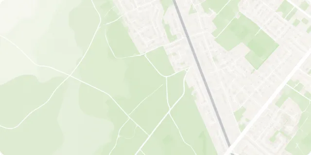 Illustrative map view showing streets beside green space
